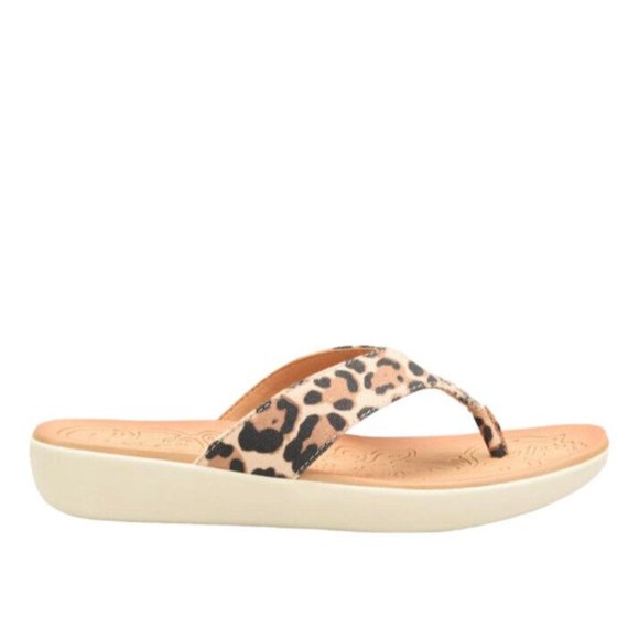 B.O.C. Aimee  Flip-Flop Thong Sandals Tan Leopard Print Tan Size 6 New In Box - Picture 12 of 14